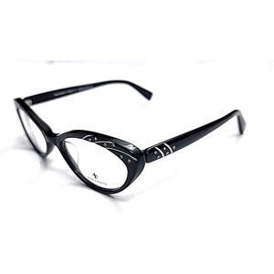 Seraphin Heather 8781 Small Black Oval Cat Eyes Eyeglasses 52-17 140 New Japan